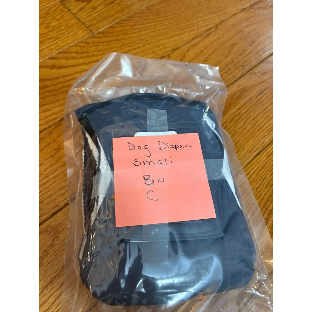 New Dog Diaper Female Washable Reusable Belly Band Small Charcoal‎ Navy Black